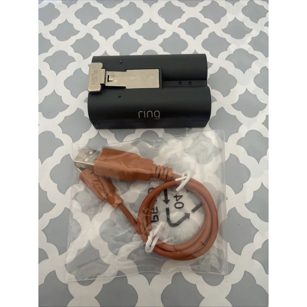 Ring 5AT3S3 Rechargeable Battery OS Black Good 5F53E9 Video Doorbell 2 3 4